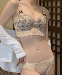 Lace Ladies/レースレディース Lace Ladies フロントホックレースブラ＆ショーツ 2点セット【返品不可商品】/505211577