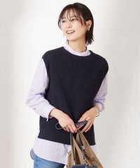 J.PRESS LADIES（LARGE SIZE）/【洗える】 リネンコットン ニットベスト/505212244