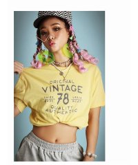 bombshell/ボムシェル bombshell 半袖Tシャツ ヴィンテージ カジュアル 半袖 Tシャツ トップス ナンバープリント ストリート系 ダンス 練習着 綿素材 Bbo/505211369