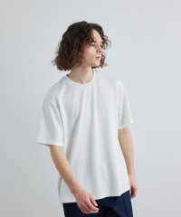 JUNRed/エアーシルケット襟リブ切替Tシャツ/505213334