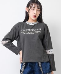 RiCO SUCRE/リコ シュクレ RiCO SUCRE 襟ロゴ袖メッシュ切り替えTシャツ/505214288
