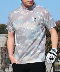 TopIsm/トップイズム TopIsm ゴルフウェア モックネックシャツ メンズ GIORNO SEVEN ジョルノセブン ハイネックTシャツ 半袖 トップス 総柄 ロゴ /504801292