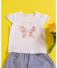 BeBe/蝶々プリントTシャツ(80~90cm)/505213240