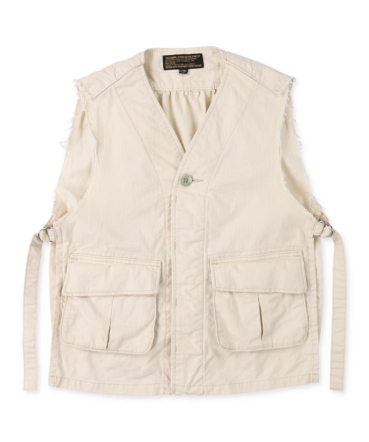 denim dungaree ミリタリーベスト付きスカート denim dungaree ミリタリーベスト付きスカート
