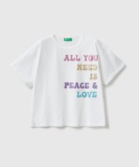 BENETTON (UNITED COLORS OF BENETTON GIRLS)/キッズグリッタープリント半袖Tシャツ・カットソーG/505206011