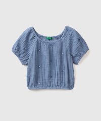 BENETTON (UNITED COLORS OF BENETTON GIRLS)/キッズバルーンスリーブ半袖ショート丈ブラウスシャツG/505206026