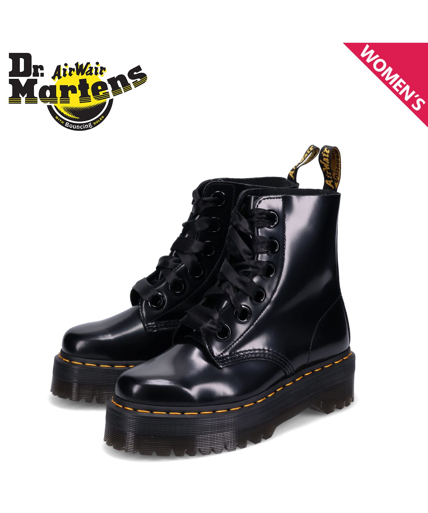 ドクターマーチン Dr.Martens 6ホール ブーツ モリー レディース 厚底 ...