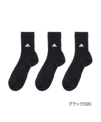 Adidas/福助 公式  靴下 メンズ adidas (アディダス) 3足組 刺繍付き 無地 クルー丈  06054w<br>紳士 男性  フクスケ fukuske/505218347