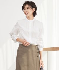 J.PRESS LADIES（LARGE SIZE）/【洗える】 コンパクトコットン ストライプ バンドカラー ブラウス/505219770