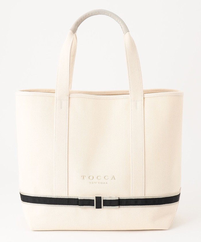 激安通販 DUAL RIBBON TOCCA | L(505219849) トートバッグ L TOTE CANVAS バッグ
