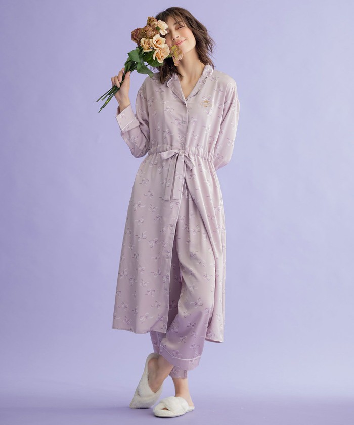 WEB限定】【TOCCA LAVENDER】Silky Satin Ribbon Pajama Dress ドレス ...