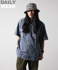 AVIREX/《DAILY/デイリー》BASIC CHAMBRAY S/S SHIRT / 半袖シャンブレーシャツ/AVIREX/アヴィレック/504896118