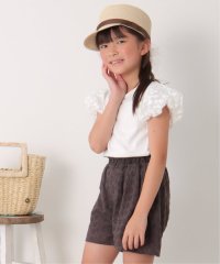 ikka kids/フラワー柄チュールパフスリーブTシャツ（120〜160cm）/505093940