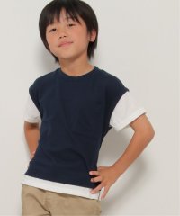 ikka kids/ポケット付き鹿の子ベストレイヤードTシャツ（120〜160cm）/505195286