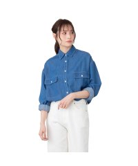 MAC HOUSE(women)/NAVY ネイビー リヨセルデニムセミワイドシャツ N23－2－21040/505216970