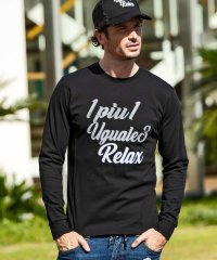 1PIU1UGUALE3 RELAX/1PIU1UGUALE3 RELAX(ウノピゥウノウグァーレトレ リラックス)グラデーションアップリケロングTシャツ/505220192