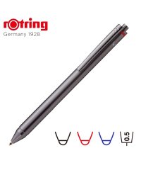 rOtring/ロットリング rOtring 多機能ペン マルチペン 4in1 シャーペン ボールペン フォーインワン 油性 0.5mm MULTI PEN グレー 19044/505221005