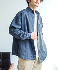 LUXSTYLE/ビッグシルエットデニムシャツ/デニムシャツ メンズ 長袖 ビッグシルエット 春 秋/505221752