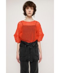 SLY/コットンメッシュクロップトップス 半袖/505225388