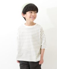 devirock/ボーダーゆるっとTシャツ 子供服 キッズ ベビー 男の子 女の子 トップス 半袖Tシャツ Tシャツ /505226068