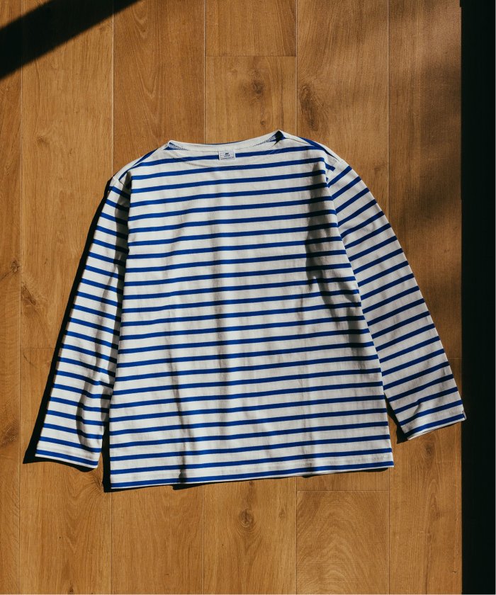 LOOPWHEELER クラシックボーダー 吊り天竺 リラックスフィットTシャツ LOOPWHEELER for LOWERCASE】別注 リラックス ボーダーバスク