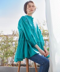 NIJYUSANKU（SMALL SIZE）/【SLOW/洗える】コットンローン ティアードチュニック ブラウス/505230759
