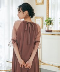 niana/ニアナ niana ドットレースラグラン袖Aラインパーティードレス/505230117