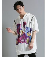 semanticdesign/セマンティックデザイン semanticdesign SD×PSYCHONATION 半袖BIGプルパーカー+タンク アンサンブル 半袖 メンズ Tシャツ カッ/505232532