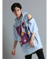 semanticdesign/セマンティックデザイン semanticdesign SD×PSYCHONATION 半袖BIGプルパーカー+タンク アンサンブル 半袖 メンズ Tシャツ カッ/505232532
