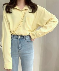 Amulet/長袖シンプルシャツ ブラウス レディース オフィス カジュアル 韓国 韓国ファッション 春 秋服 夏服 20代 30代 無地 長袖/505232602