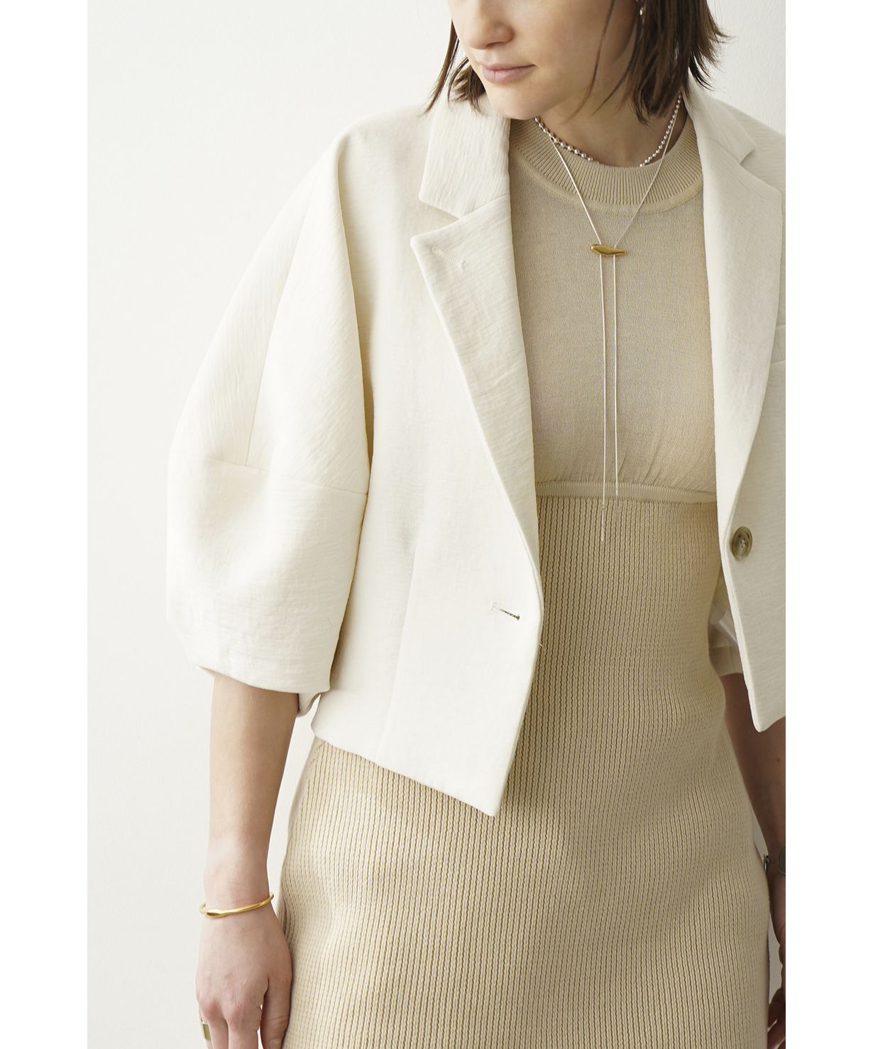 新品タグ付 CLANE LANTERN SLEEVE JACKET サイズ2-