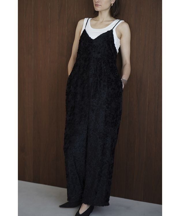 CLANE FRINGE CAMISOLE ALL IN ONE Black - オールインワン