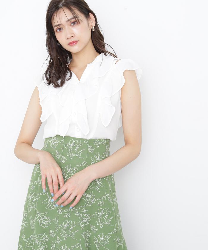 未使用近バーバリーチルドレン ノースリーブフリルブラウス美品