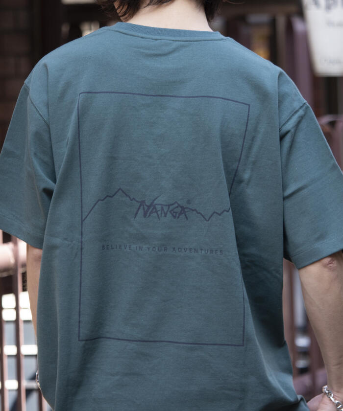 NANGA×GLOSTER】別注 バックプリントTシャツ ドロップショルダー