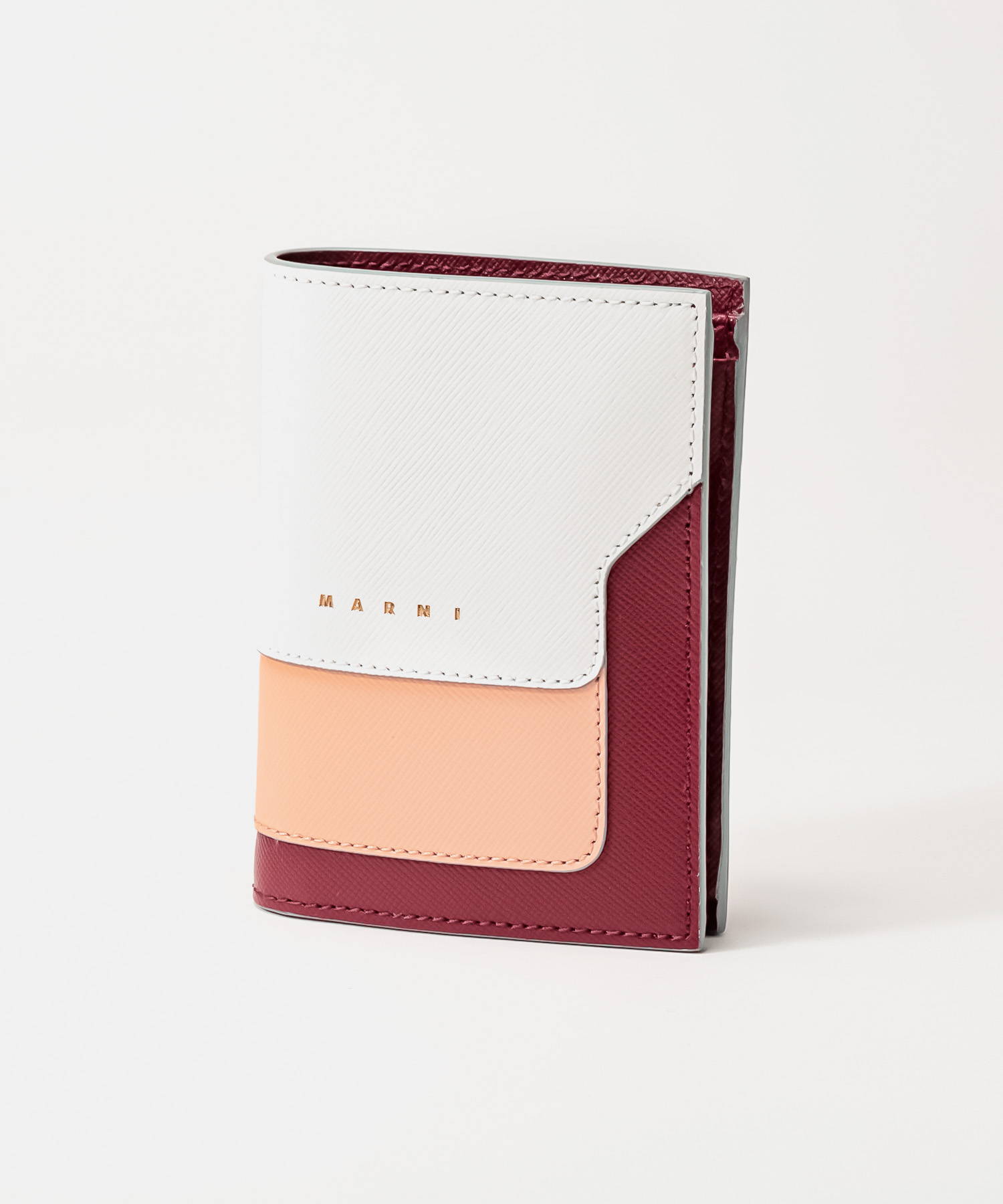 MARNI◆PFMOQ14U13 LV520 サフィアーノレザーバイフォールド財布 マルニ MARNI 二つ折り財布 PFMOQ14U13 LV520 レディース 財布