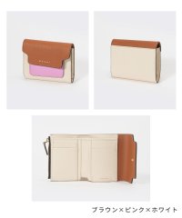 MARNI/マルニ MARNI PFMO0052U8 LV520 三つ折り財布 レディース 財布 ミニ財布 小銭入れ レザー 本革 トライフォード プレゼント お祝い 記念/505235567