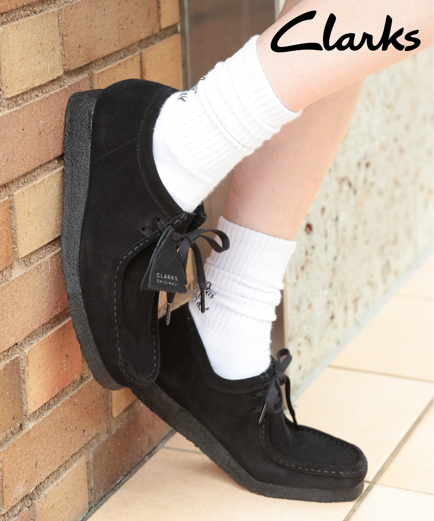 Clarks（クラークス）トライアメリアエッジレザーカジュアルスニーカー