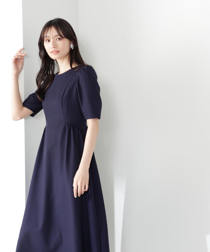 未使用品級✨　ナチュラルビューティーベーシック サイドギャザーサマーワンピース セール 50%OFF】サイドギャザーサマーワンピース(505236895