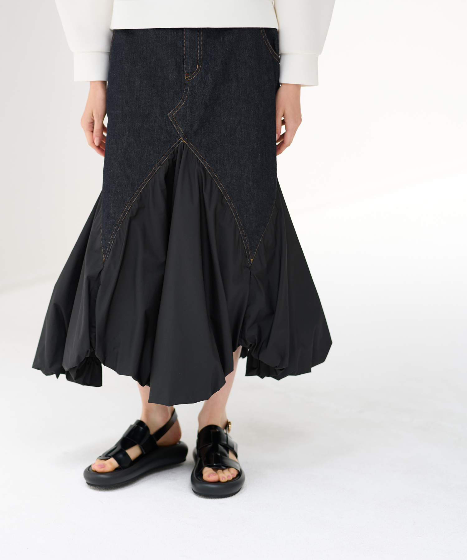 【Ameri Vintage】完売品希少/スタッズスクリーンロングパネルスカート