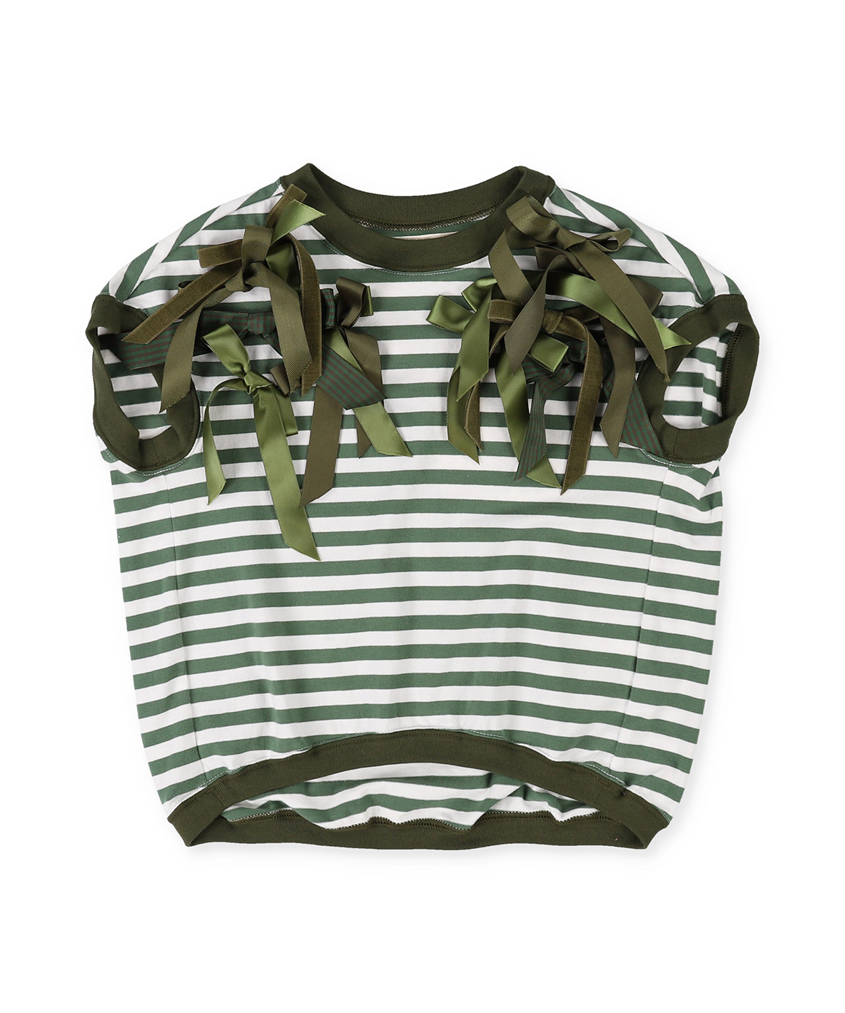 セール 40%OFF】ボーダー天竺 メニーリボン Tシャツ(505232805