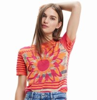 Desigual/花 ニットTシャツ/505098547