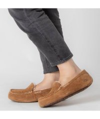 UGG/UGG ANSLEY レディース アグ 1106878 モカシン シューズ アンスレー ボア レザー ウール スエード スリッポン おしゃれ 靴 防寒 ファー /505238190