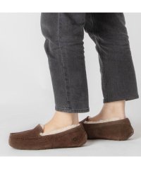 UGG/UGG ANSLEY レディース アグ 1106878 モカシン シューズ アンスレー ボア レザー ウール スエード スリッポン おしゃれ 靴 防寒 ファー /505238190