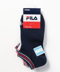 FILA socks Ladies/無地 配色ライン アンクルソックス 3足組 レディース/505239187