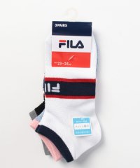 FILA socks Ladies/甲ロゴ アンクルソックス 3足組 レディース/505239189