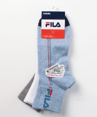 FILA socks Ladies/バイカラーライン ショートリブソックス 3足組 レディース/505239193