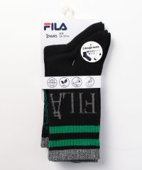 FILA socks Mens/テニス柄1 リブソックス 2足組 メンズ/505239201