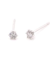 Gems by K/K18/PG/WG 0.1ct 1粒ダイヤモンドピアス 18金/505242424