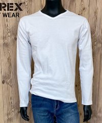 TopIsm/トップイズム TopIsm AVIREX アビレックス ロングTシャツ メンズ 長袖 テレコリブ VネックTシャツ 無地 デイリーインナー カットソー/505245880