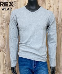 TopIsm/トップイズム TopIsm AVIREX アビレックス ロングTシャツ メンズ 長袖 テレコリブ VネックTシャツ 無地 デイリーインナー カットソー/505245880